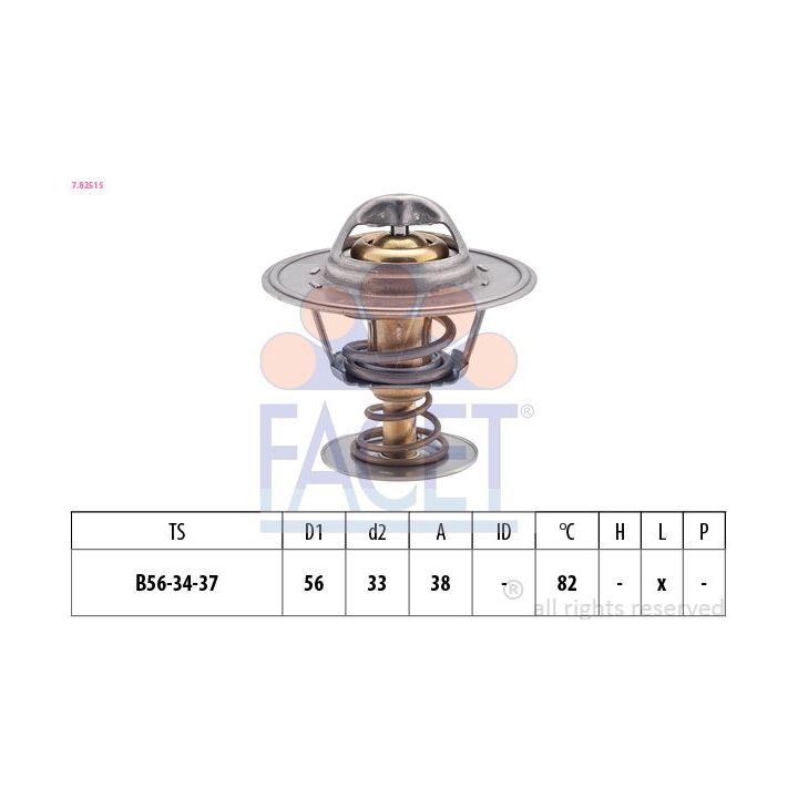 Termostatas, aušinimo skystis FACET 7.8251S