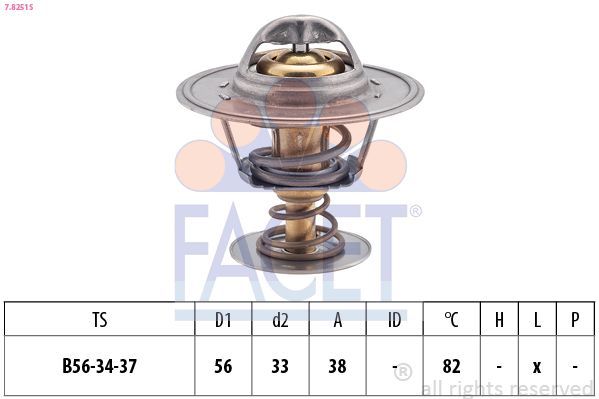 Termostatas, aušinimo skystis FACET 7.8251S