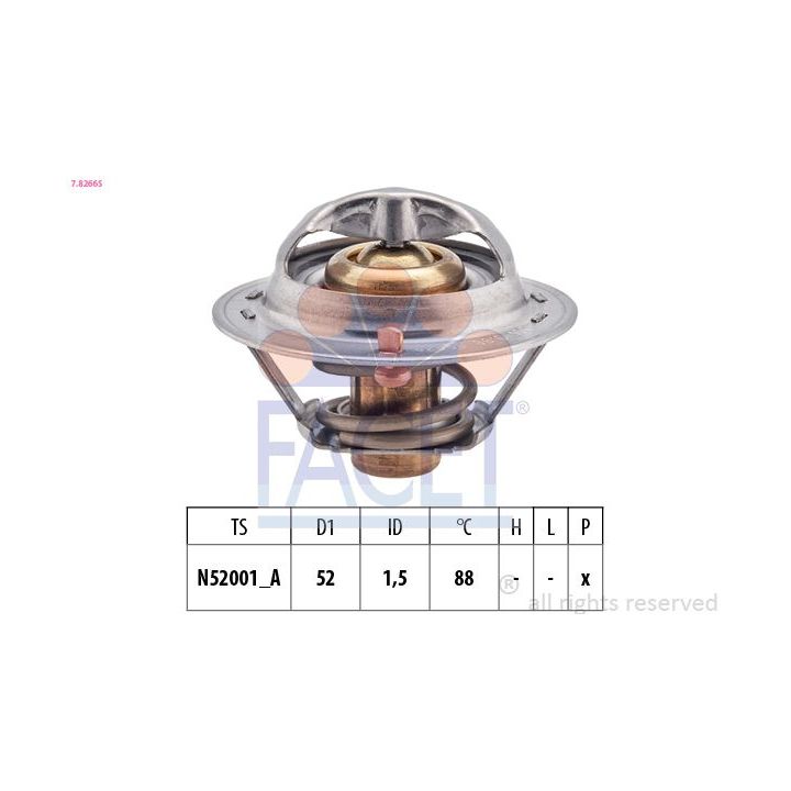 Termostatas, aušinimo skystis FACET 7.8266S