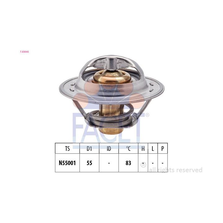 Termostatas, aušinimo skystis FACET 7.8304S