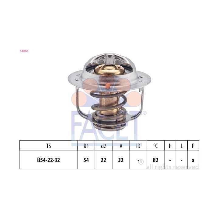 Termostatas, aušinimo skystis FACET 7.8305S