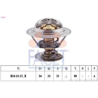 Termostatas, aušinimo skystis FACET 7.8307S