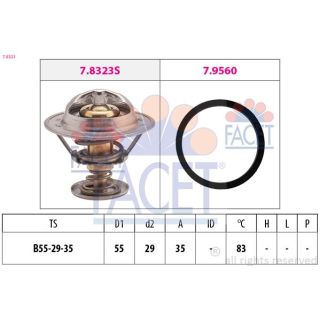 Termostatas, aušinimo skystis FACET 7.8323