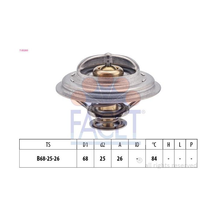 Termostatas, aušinimo skystis FACET 7.8326S
