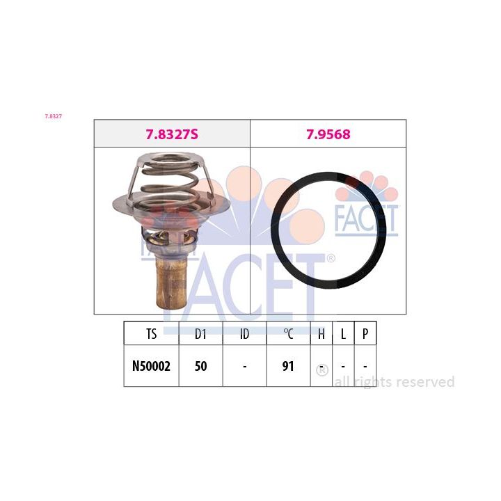 Termostatas, aušinimo skystis FACET 7.8327