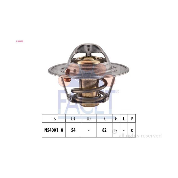 Termostatas, aušinimo skystis FACET 7.8337S