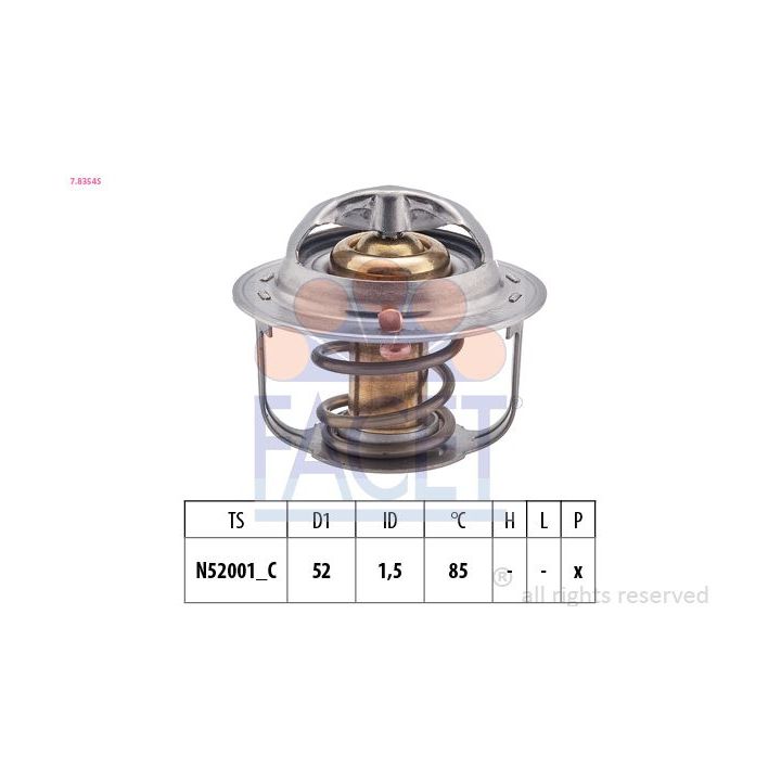 Termostatas, aušinimo skystis FACET 7.8354S