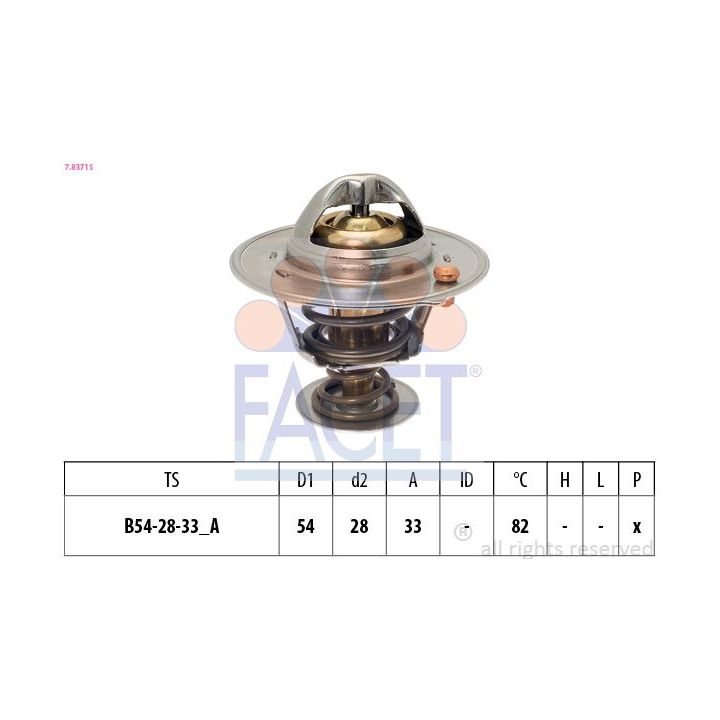 Termostatas, aušinimo skystis FACET 7.8371S