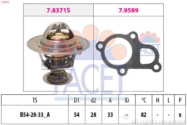 Termostatas, aušinimo skystis FACET 7.8372