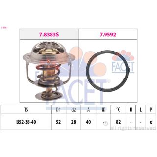Termostatas, aušinimo skystis FACET 7.8383
