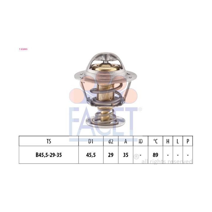 Termostatas, aušinimo skystis FACET 7.8389S
