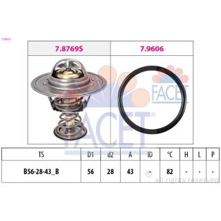 Termostatas, aušinimo skystis FACET 7.8413