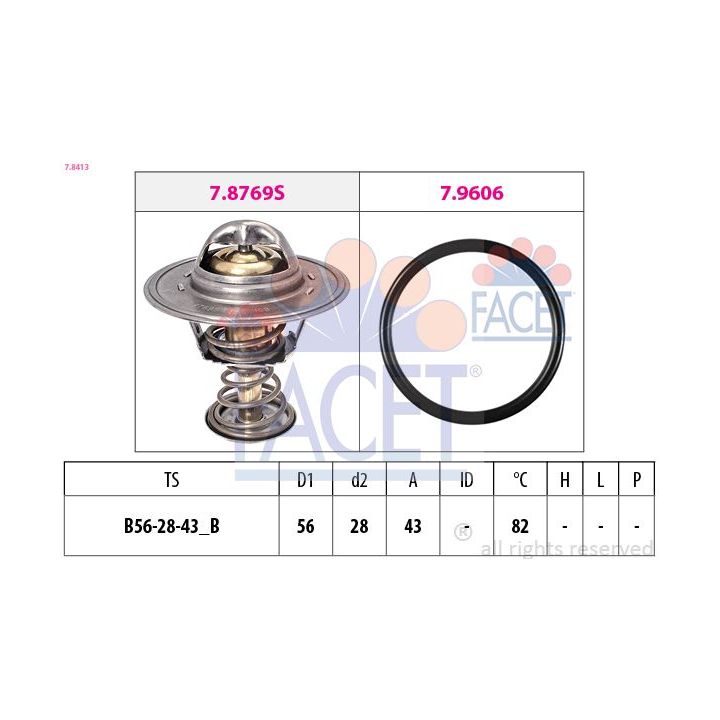 Termostatas, aušinimo skystis FACET 7.8413