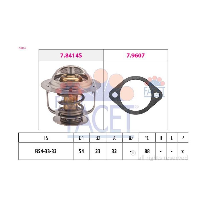 Termostatas, aušinimo skystis FACET 7.8414