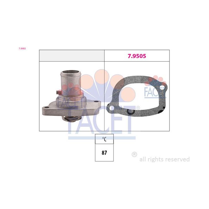 Termostatas, aušinimo skystis FACET 7.8482