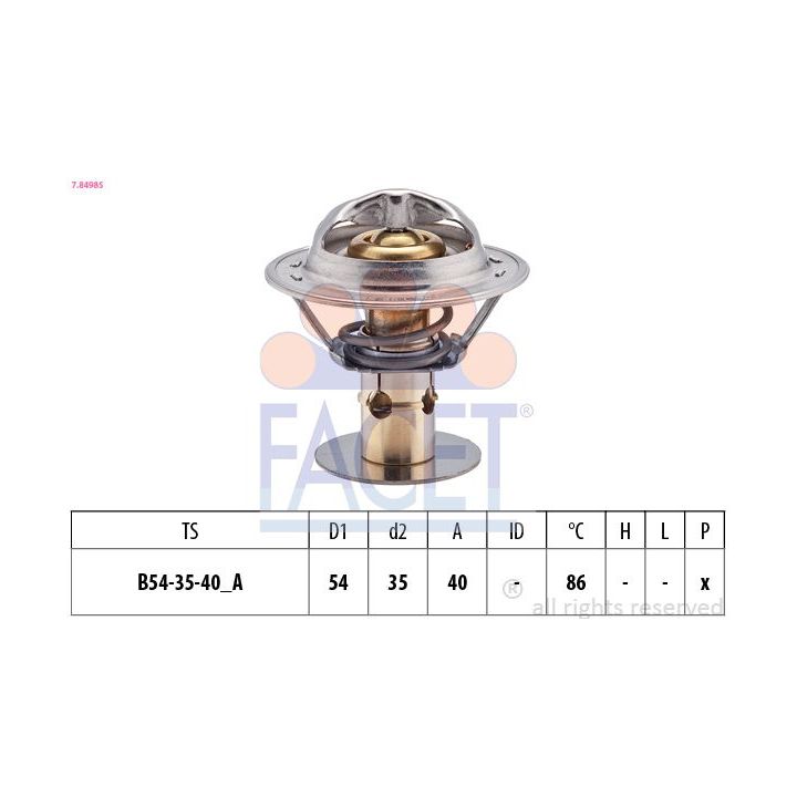 Termostatas, aušinimo skystis FACET 7.8498S