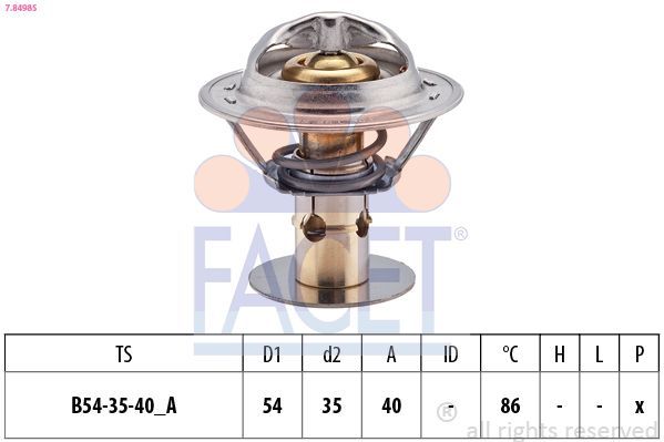 Termostatas, aušinimo skystis FACET 7.8498S