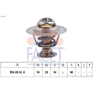 Termostatas, aušinimo skystis FACET 7.8536S