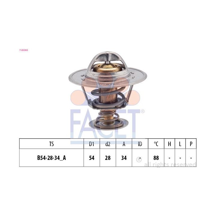 Termostatas, aušinimo skystis FACET 7.8536S