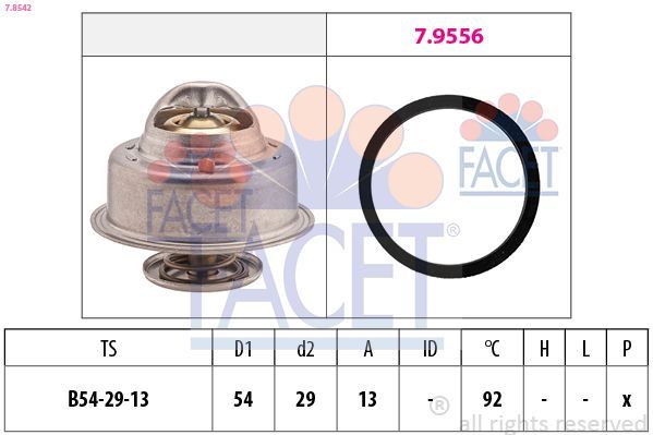 Termostatas, aušinimo skystis FACET 7.8542
