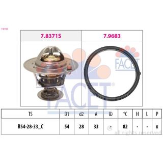 Termostatas, aušinimo skystis FACET 7.8726