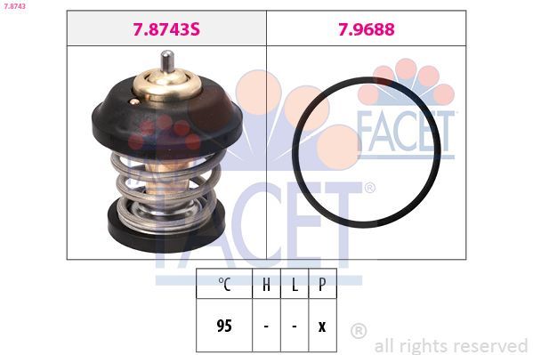 Termostatas, aušinimo skystis FACET 7.8743