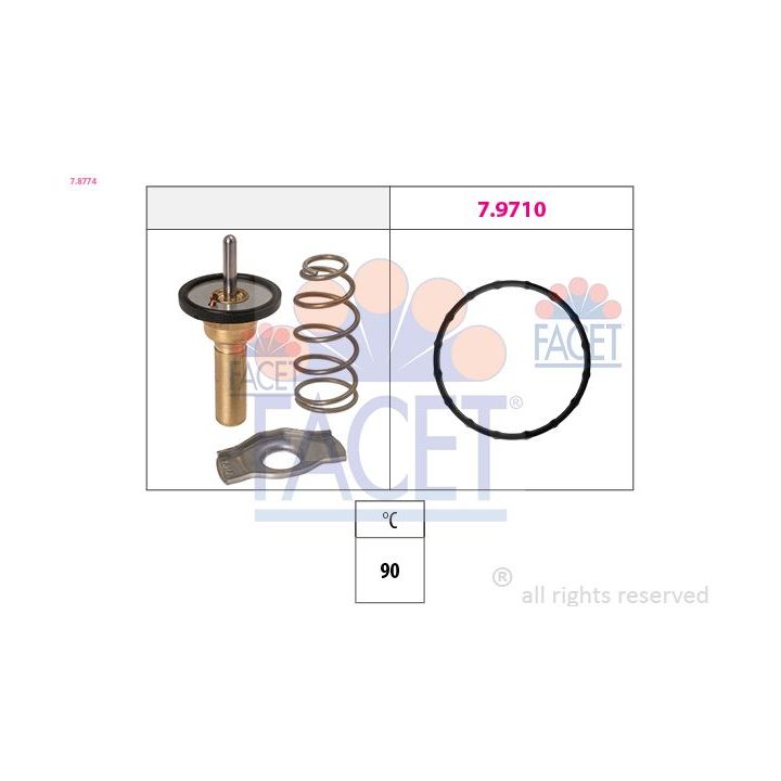 Termostatas, aušinimo skystis FACET 7.8774