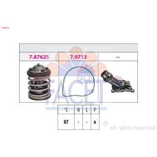 Termostatas, aušinimo skystis FACET 7.8851K