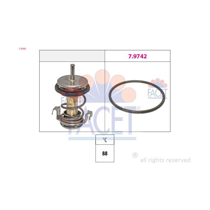 Termostatas, aušinimo skystis FACET 7.8990