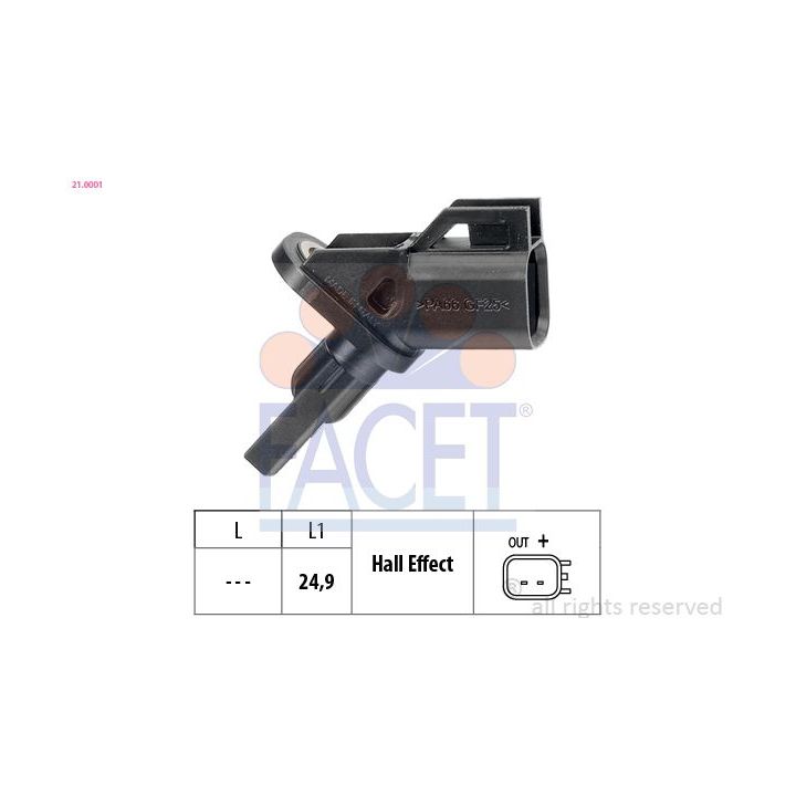 Jutiklis, rato greitis FACET 21.0001