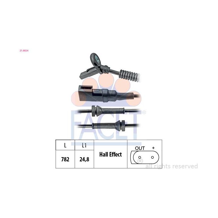 Jutiklis, rato greitis FACET 21.0024