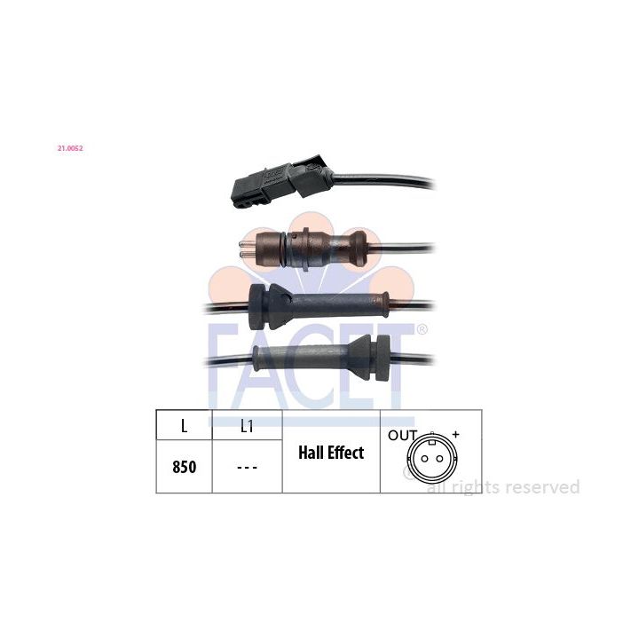 Jutiklis, rato greitis FACET 21.0052