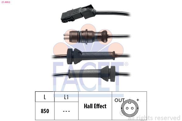 Jutiklis, rato greitis FACET 21.0052