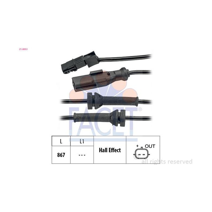 Jutiklis, rato greitis FACET 21.0053