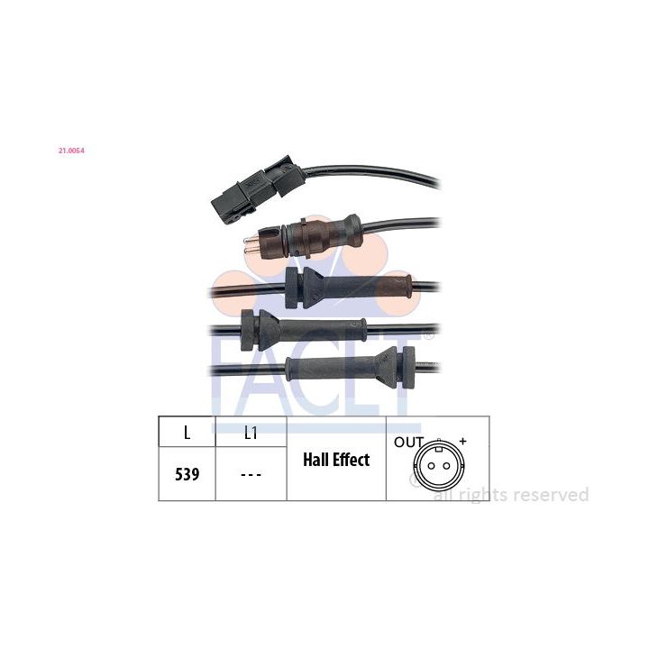 Jutiklis, rato greitis FACET 21.0054