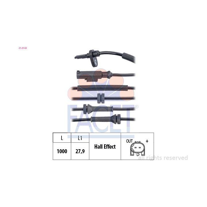 Jutiklis, rato greitis FACET 21.0143