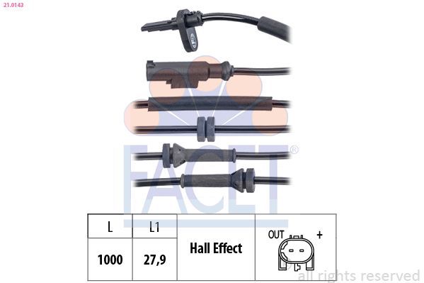 Jutiklis, rato greitis FACET 21.0143