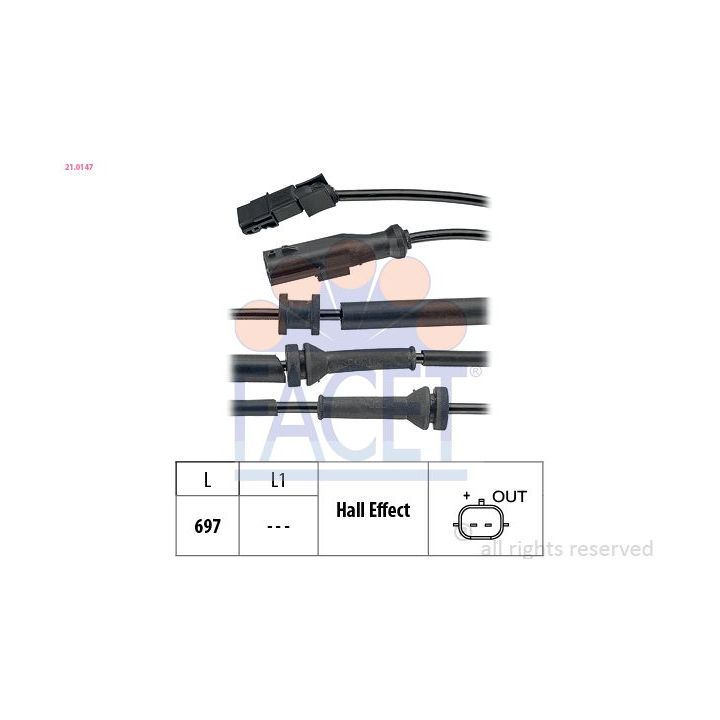 Jutiklis, rato greitis FACET 21.0147