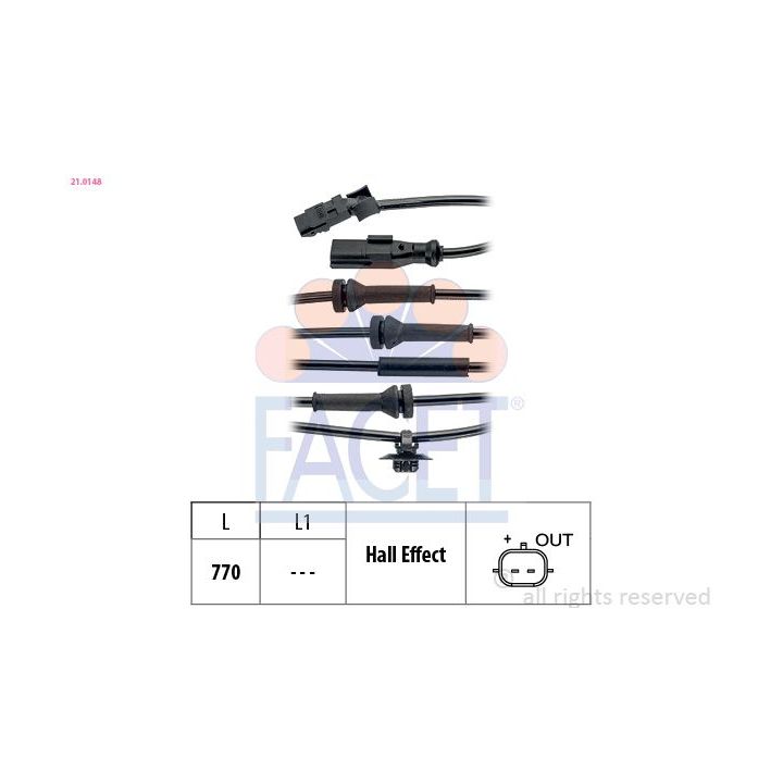 Jutiklis, rato greitis FACET 21.0148