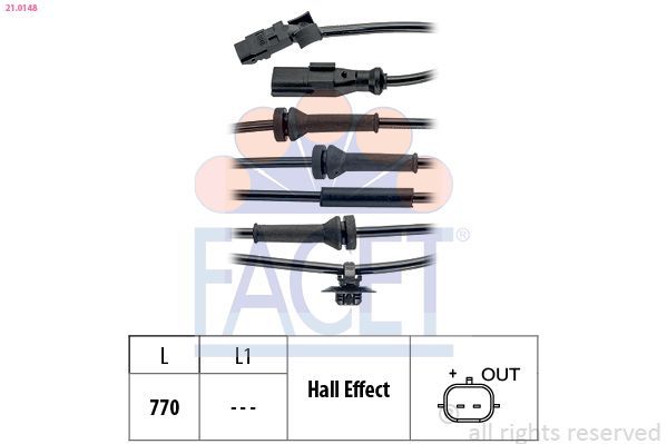 Jutiklis, rato greitis FACET 21.0148