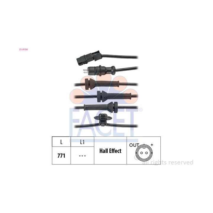 Jutiklis, rato greitis FACET 21.0156