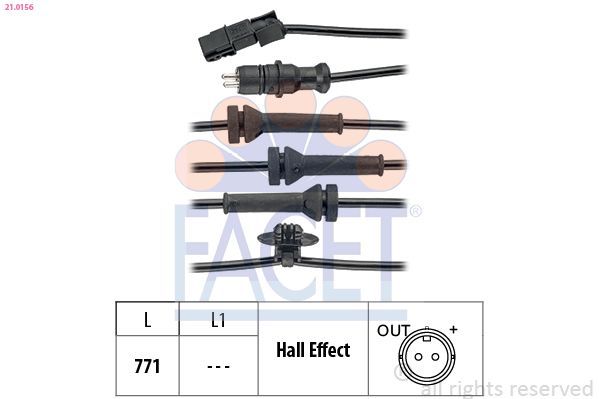 Jutiklis, rato greitis FACET 21.0156