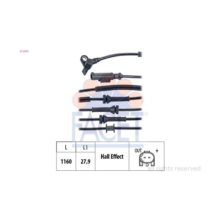 Jutiklis, rato greitis FACET 21.0161