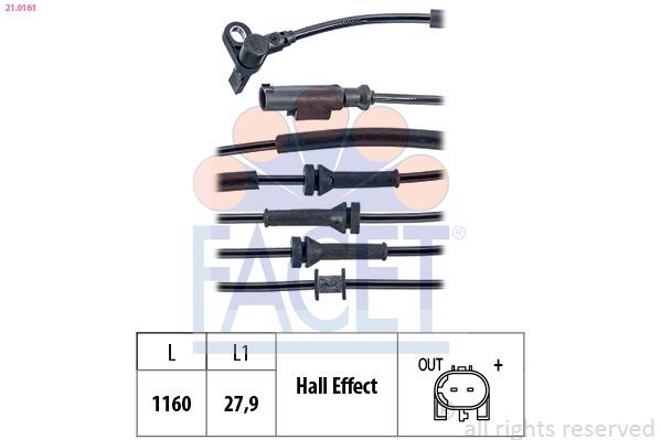 Jutiklis, rato greitis FACET 21.0161