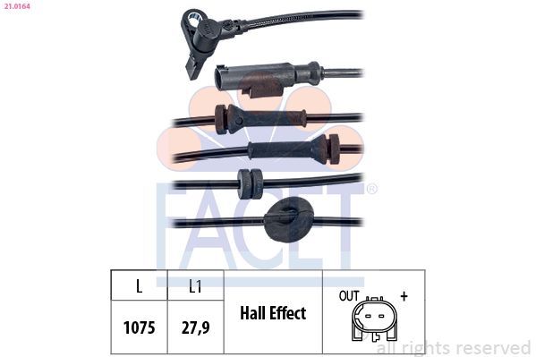 Jutiklis, rato greitis FACET 21.0164