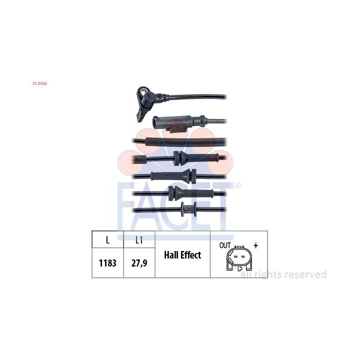 Jutiklis, rato greitis FACET 21.0166