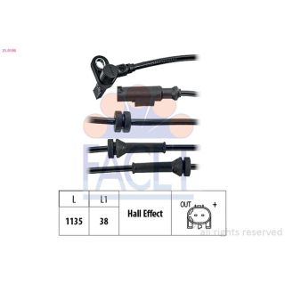 Jutiklis, rato greitis FACET 21.0199