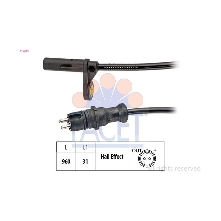 Jutiklis, rato greitis FACET 21.0225