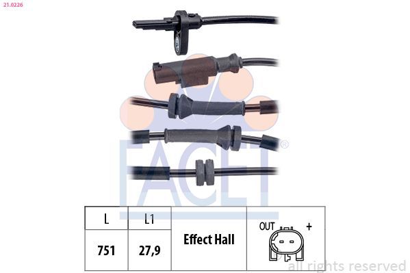 Jutiklis, rato greitis FACET 21.0226