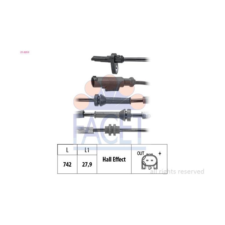 Jutiklis, rato greitis FACET 21.0253